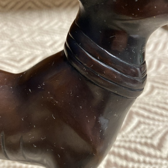 Vintage bronze greyhound whippet dog statue figure sculpture 8 inch - Picture 4 of 15